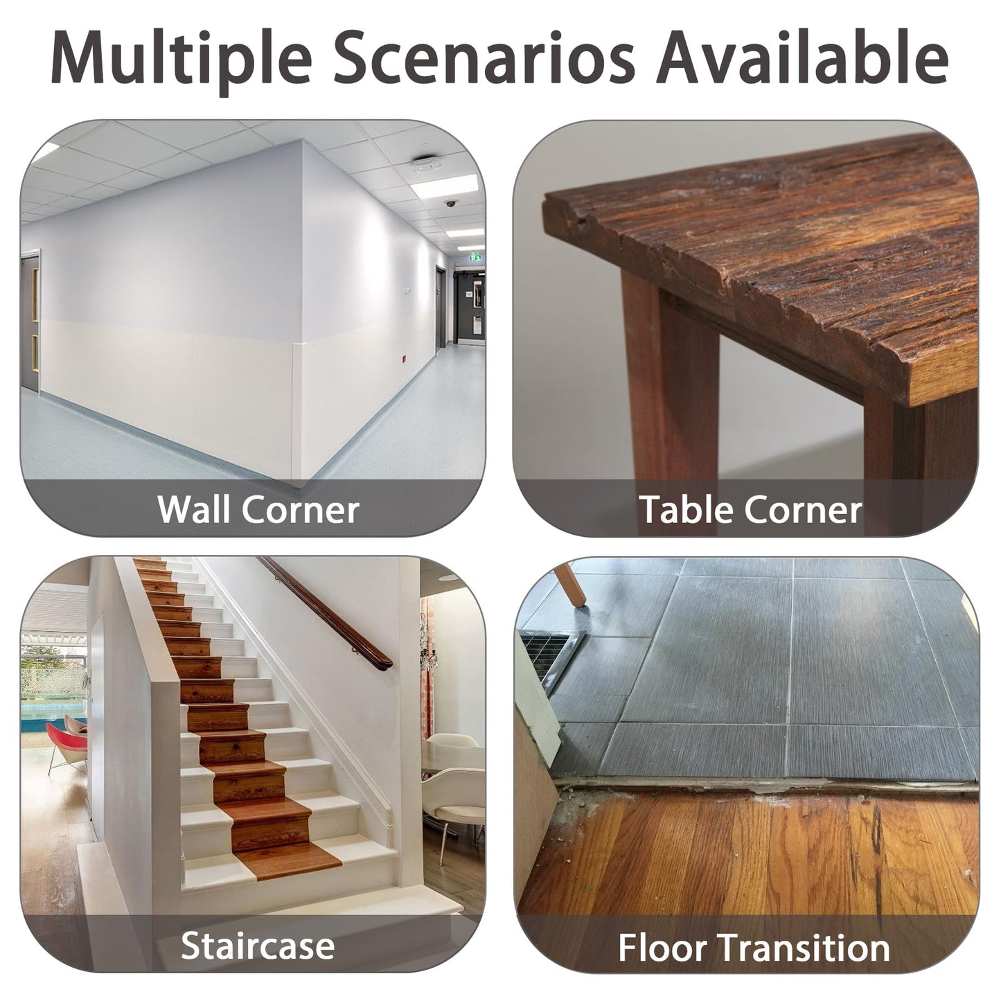 Coengwui L-Shaped Corner Guards, Peel and Stick Molding Trim for Furniture Edge Bumper, Table Door Frame Protection and Decoration (Matte Gold, 16.4ft x 0.8in)