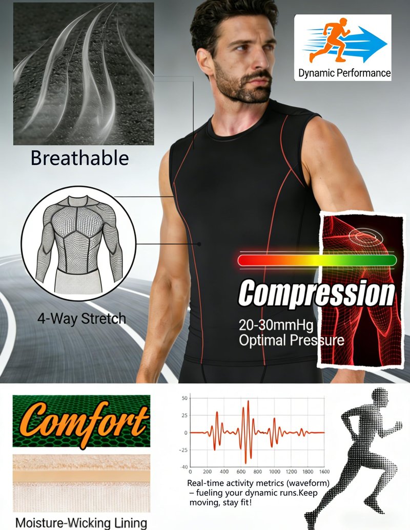 5 Pack Men's Athletic Compression Shirts Sleeveless Tank Top Base Layer Sports Workout Shirts for Basketball B L