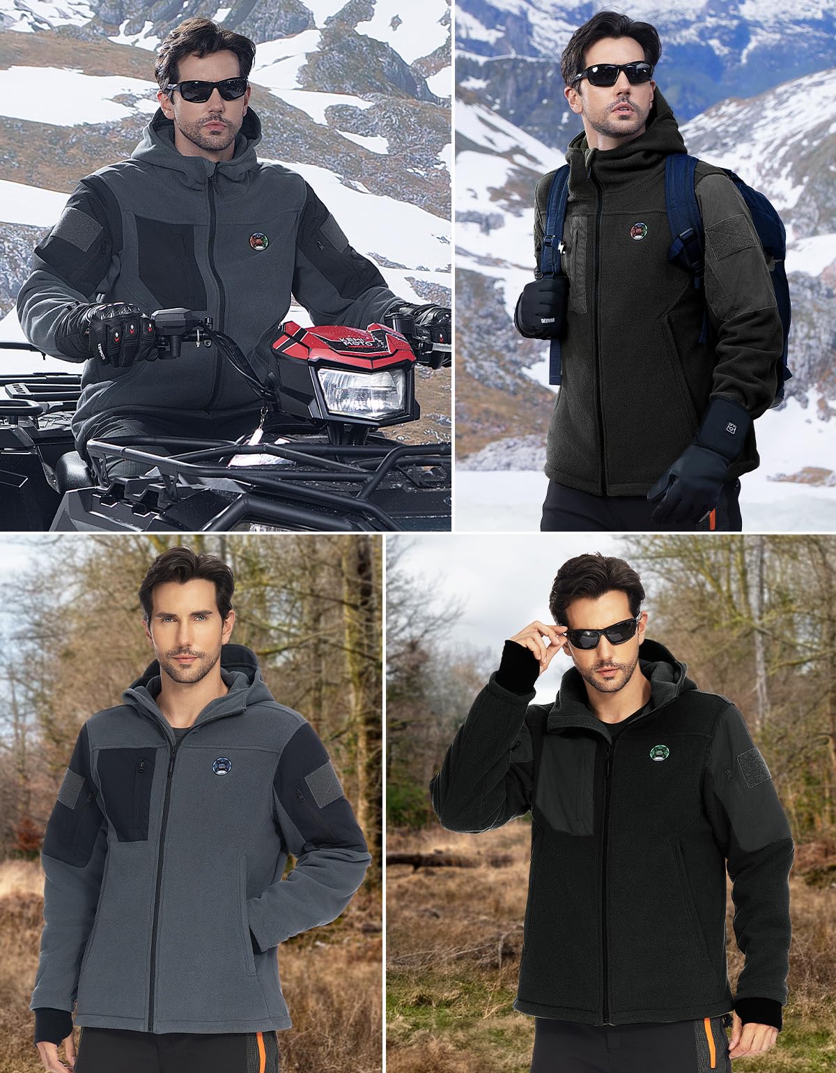 KEMIMOTO Heated Jacket for Men Women 20000mAh 12V Battery Pack, Heated Hoodie Hand Warmth