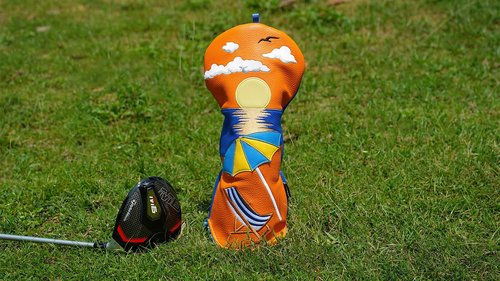 Craftsman Golf Sunset at The Beach Chair Umbrella Orange Golf Driver Headcover Head Cover Fits Up to 460cc