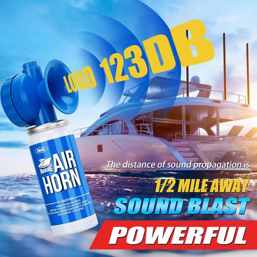 Fingig 1.4oz Boat Air Horn - Loud Mini Safety Horn for Sports Events & Celebrations