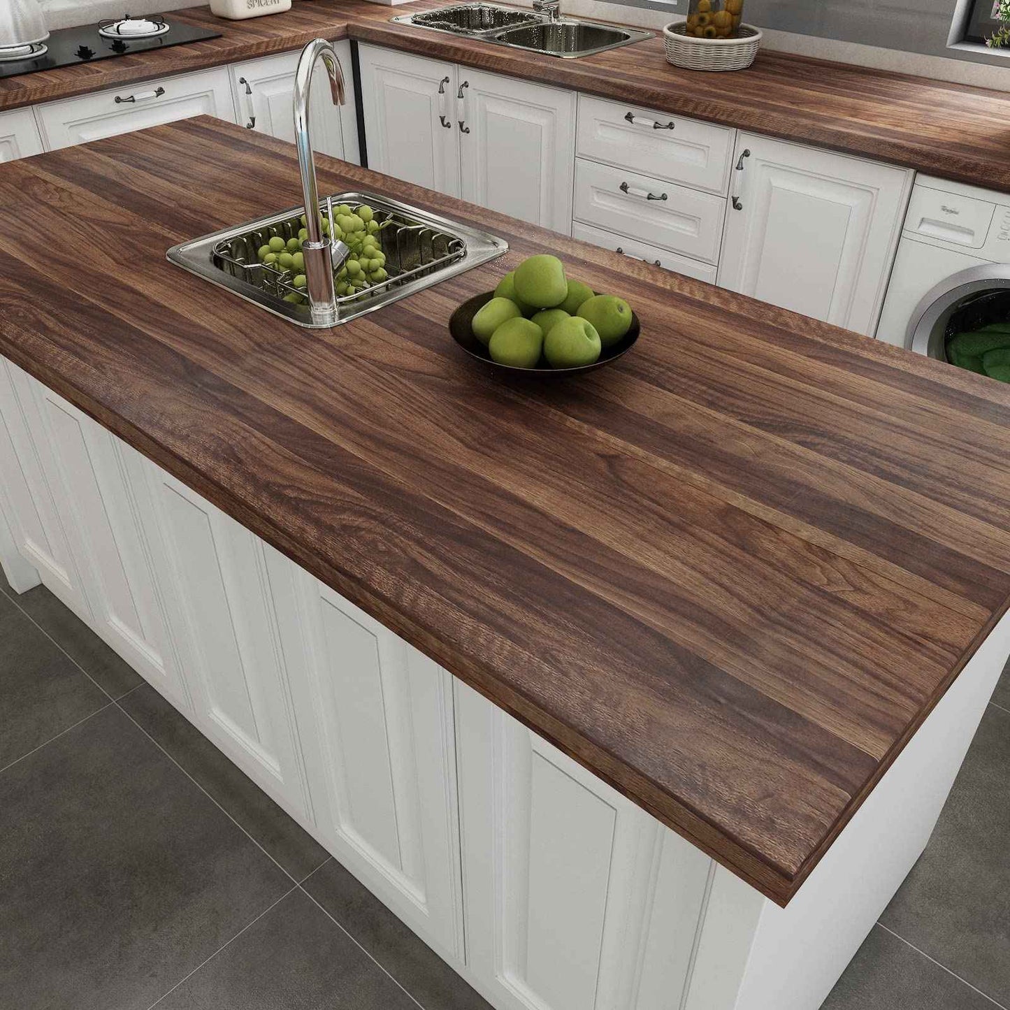 Decotalk Wood Contact Paper 17.7"x200", Walnut Wood Grain Contact Paper for Countertops, Wood Wallpaper Peel and Stick, Wood Look Contact Paper Removable, Wood Wallpaper for Bedroom Decorative