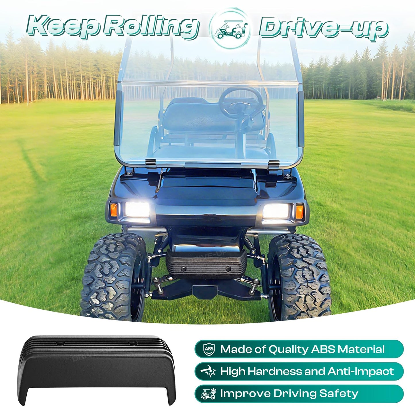 DRIVE UP Golf Cart Front Bumper, Club Car Front Bumper, Suitable for Club Car DS 1993-up Gas and Electric Golf Carts,OEM1016868