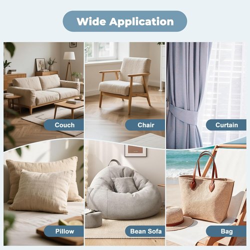 BESEZX Linen Fabric Repair Patch - 3 PCS Self-Adhesive 9x11 Inch Couch Patch for Furniture, Sofa, Upholstery - Light Beige