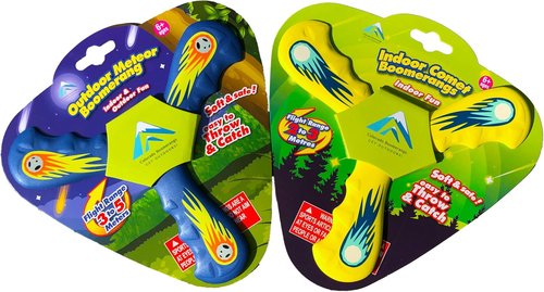 Comet & Meteor Boomerang 2 Pack - Indoor & Outdoor Play for Endless Fun