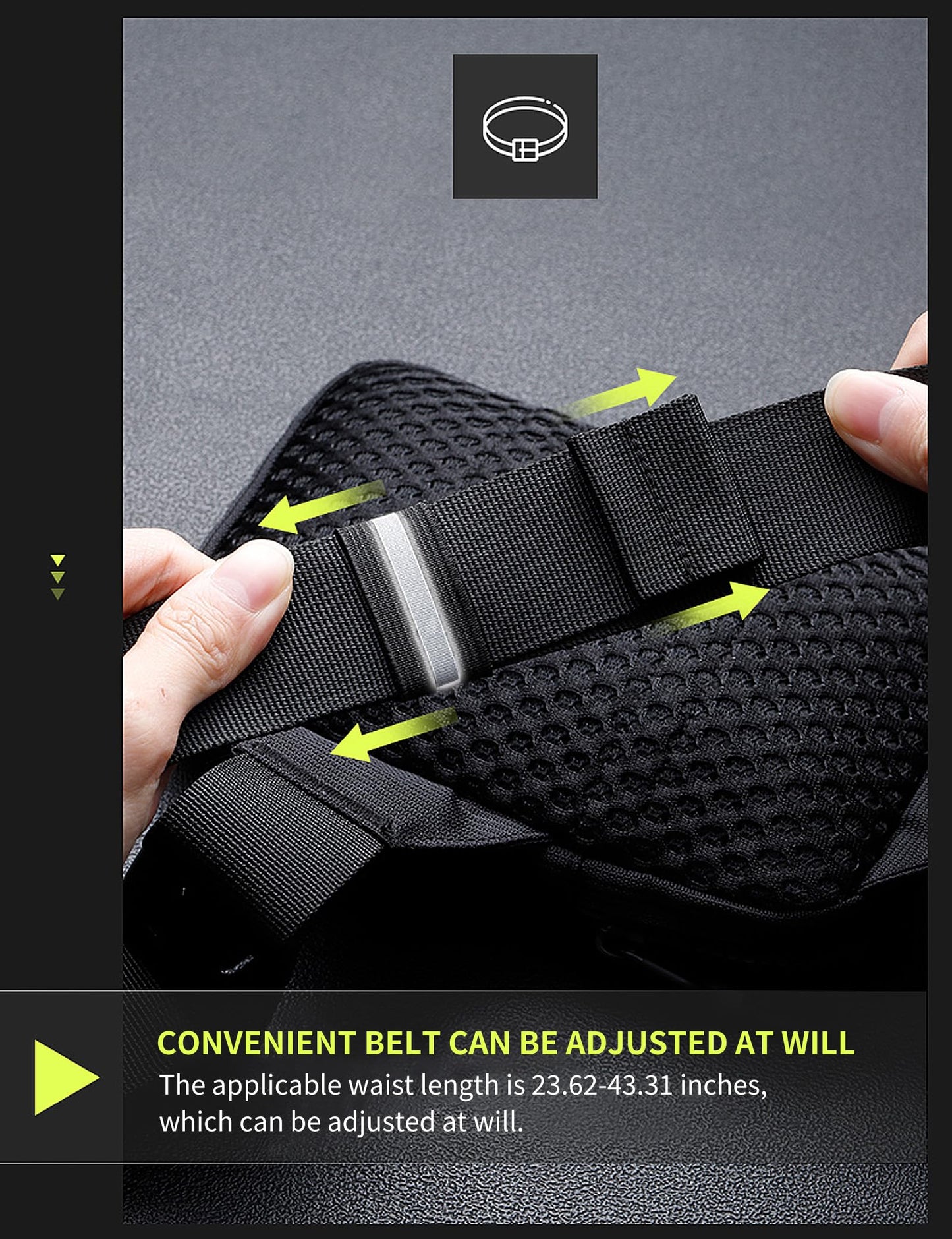 Peciees Mini Anti Theft Crossbody Sling Bag Small Chest Bag Dual Pocket Water Resistant Fanny Pack Running Phone Holder for Men Women Workout Travelling, 2 Sizes, Mini Black