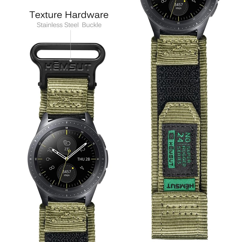 22mm Quick Release Watch Band for Amazfit T-Rex 3 Pro 48mm/Active MAX/Bip 6/Bip 5, Garmin Venu 4 45mm/Vivoactive 4 45mm/Forerunner 265 46mm/Forerunner 255 46mm/255 Music,Hook&Loop Nylon Replacement Wristbands