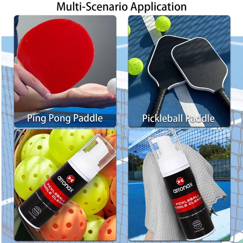 Arronax Pickleball Paddle Cleaner Spray - Removes Dirt, Ball Residue, Sweat, enhances spin and control, Pickleball Accessories, Pickleball Gifts, 5.07 FL Oz(Black)