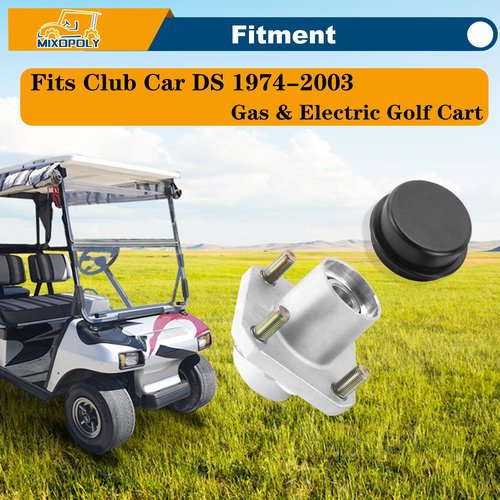 MIXOPOLY 2 Pack Front Wheel Hub Assembly Kit for Club Car DS 1974-2003 Gas & Electric Golf Cart, Replace 1011892, 1011894, 11011102, 1011153, 1011889