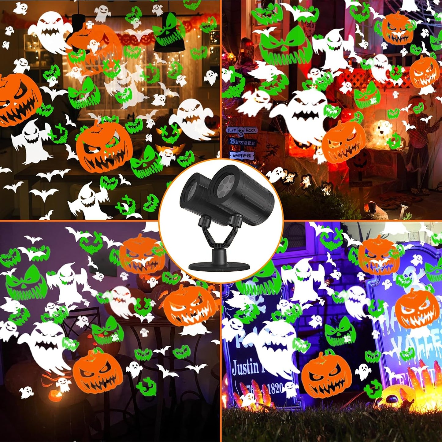 Upgraded Snowflake Christmas Projector Lights - Triple Head LED Outdoor Decor with Timer