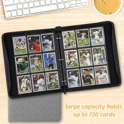 GERMUN 9 Pocket Card Binder - Premium Zip Trading Card Album for MTG, TCG & Sports Cards | Grey2