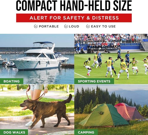 Guard Dog Security Air Horn - Powerful Handheld Safety Horn for Marine & Sports Events | 1.4 oz, 1-Mile Sound Blast