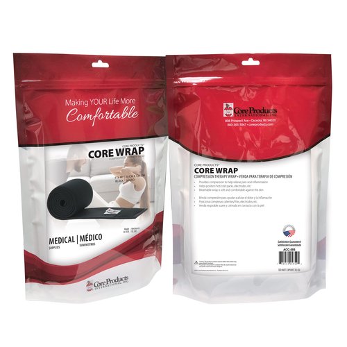 Core Products Core Wrap, Compression Therapy Wrap, Black - 4" X 48"