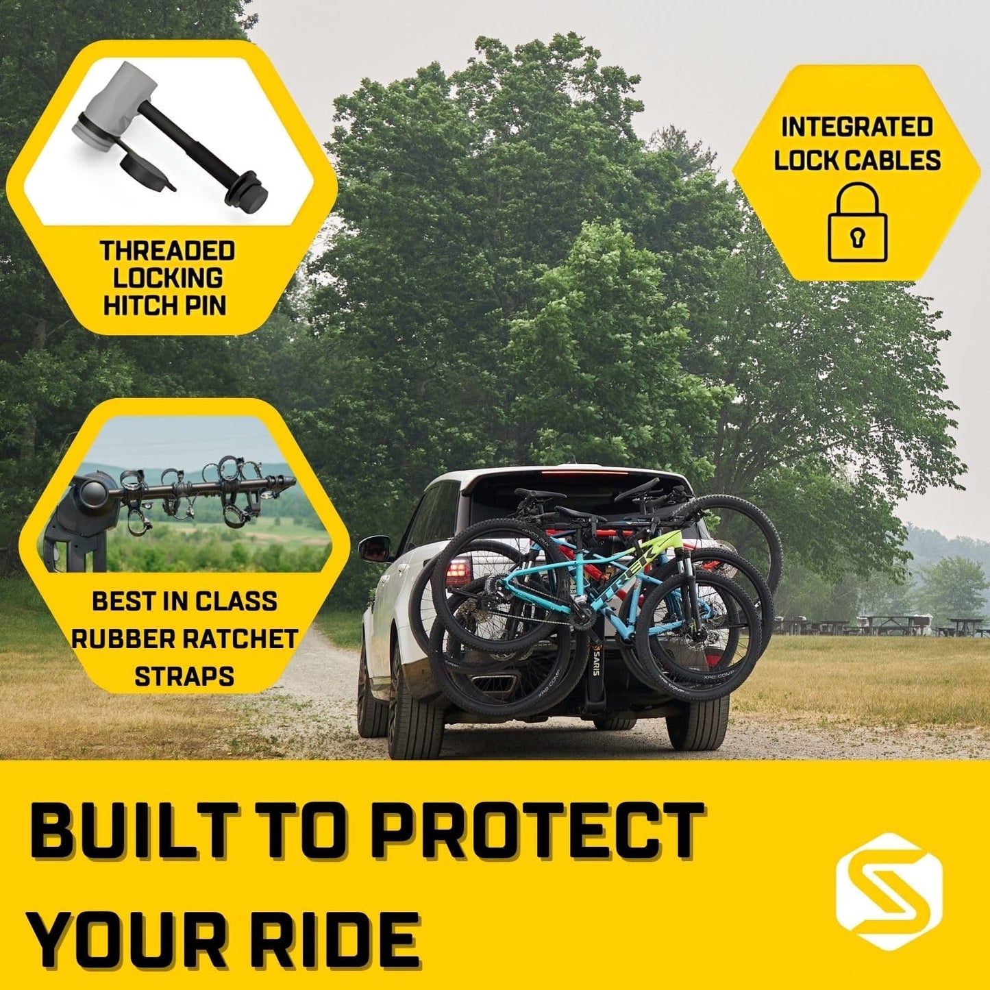 Saris Glide EX Bike Rack - Easy Hitch Installation | Fits 2 Bikes, Adjustable Design