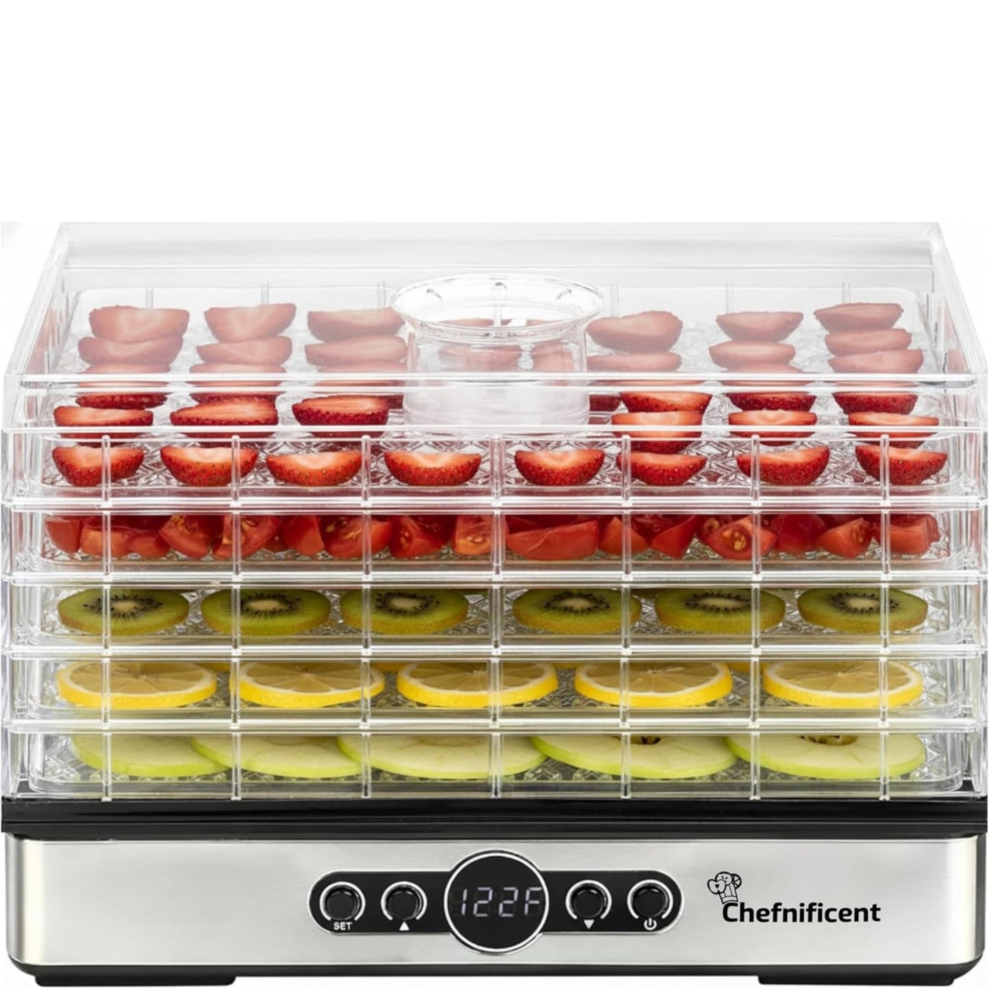 Chefnificent Food Dehydrator DryPro 400 Machine with 5 Adjustable Trays, Rapid 4 Hour Drying, BPA Free Fruit Dryer for Jerky, Herbs, Mushrooms, Freeze Dryer Alternative for Healthy Snack
