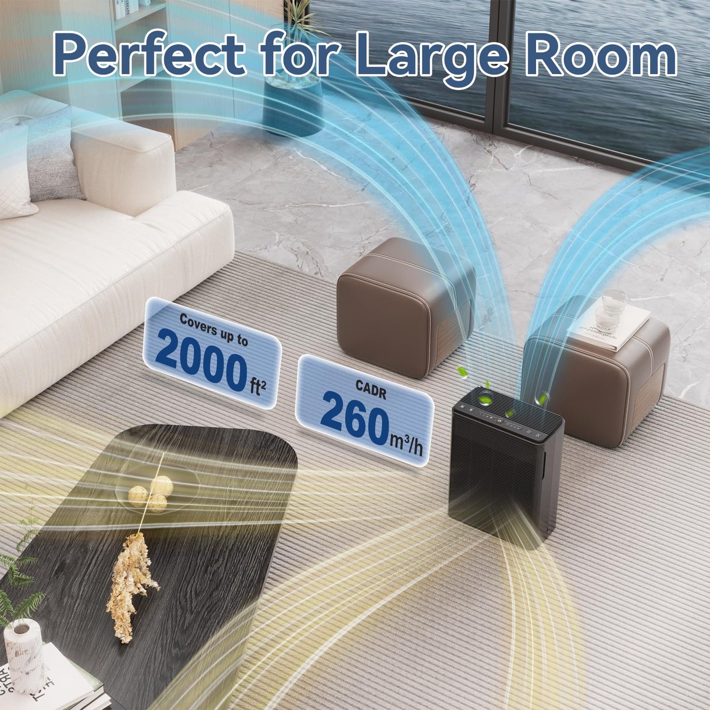 AIUZLK P260 P280 Washable Replacement Filter,Only Compatible with AIUZLK P260 and TPLMB P280 Air Purifier,0.1 Micron H13 HEPA and Activated Carbon Filter. (1 pack)