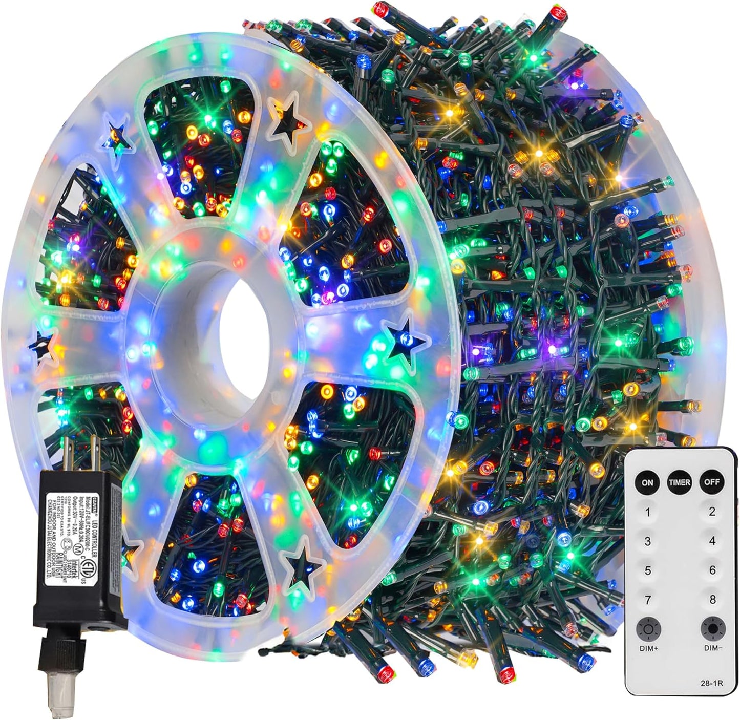 1000 LED Halloween String Lights 328FT - Waterproof Outdoor & Indoor Decor with Remote, 8 Modes - Purple & Orange for Parties & Yard