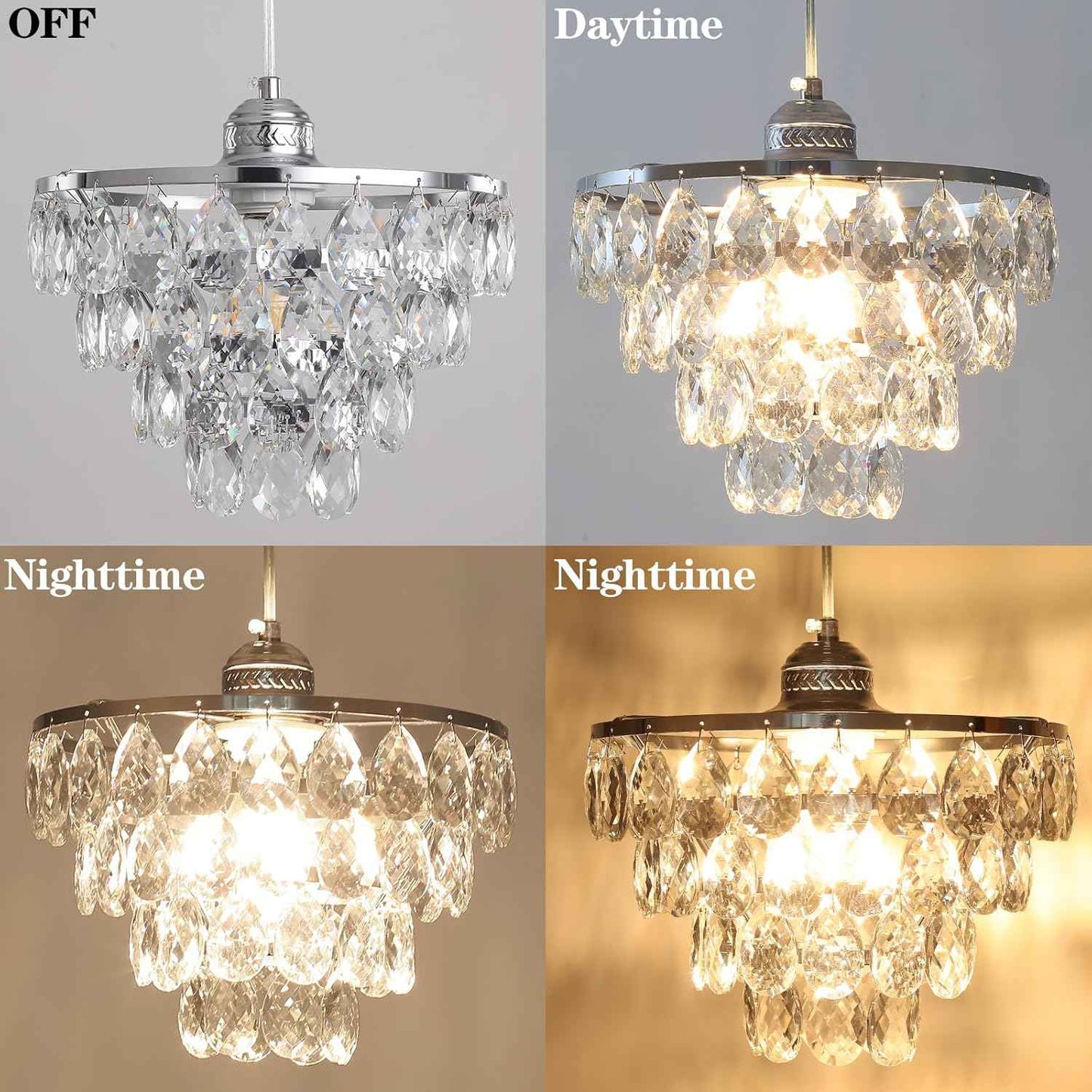 Gold Crystal Mini Chandelier - Modern Flush Mount Ceiling Light for Hallway & Bedroom