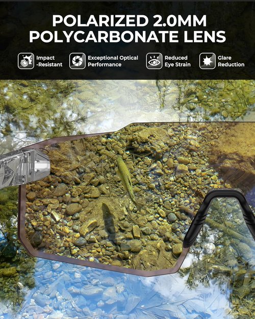KastKing Etowah Polarized Fishing Sunglasses - PuriVex Lens Coating, Rimless Design, Unisex