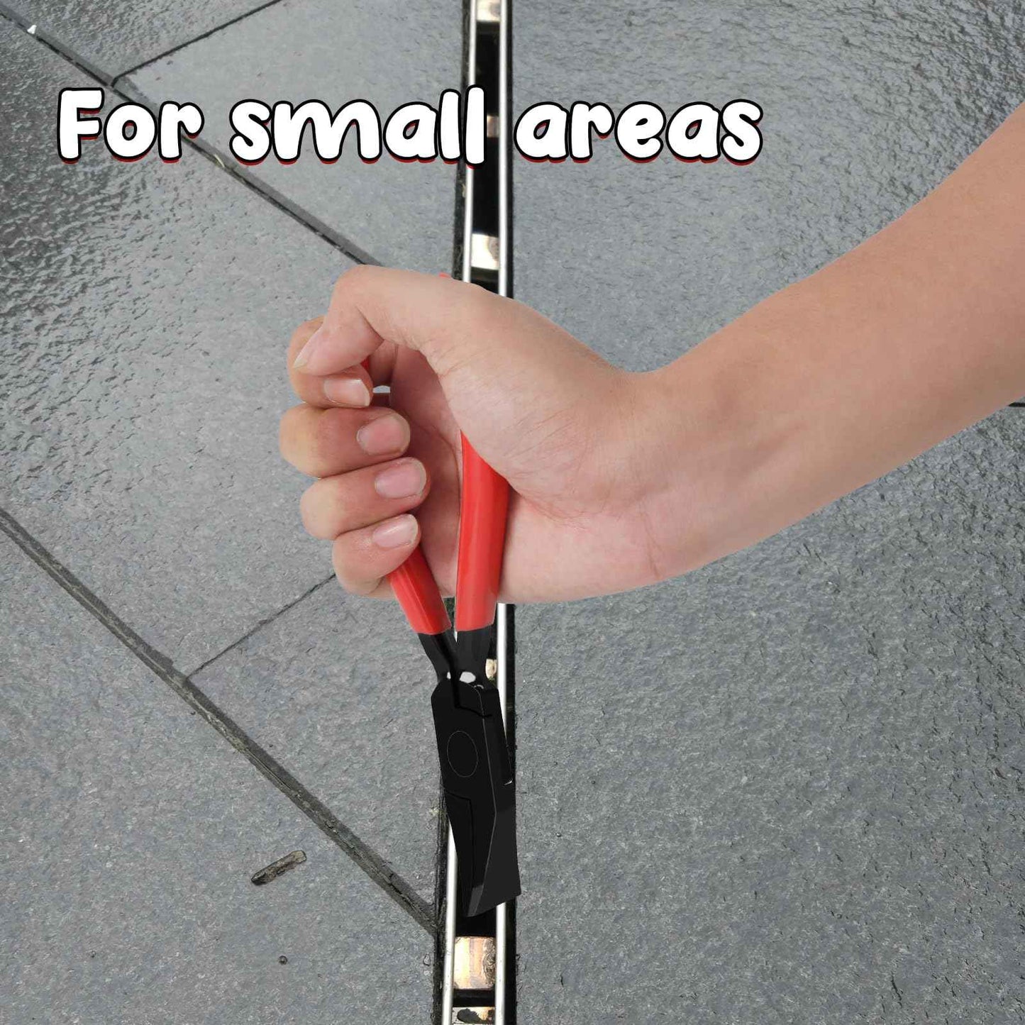 Steel Metal Hand Seamer, 7-Inch Small Metal Sheet Straight Bender Plier Tools, Flattening Metal Made Easy Form Edge Seamer Seaming Plier for Bending and Flattening Sheet Metal Hand Tool