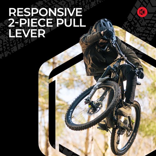Box Two Prime 9 Multi Shift Non E-Bike Shifter 2 Piece Pull Lever up to 3 Gears Per Click Bicycle Shift Lever Cable for Mountain Bike Shifters