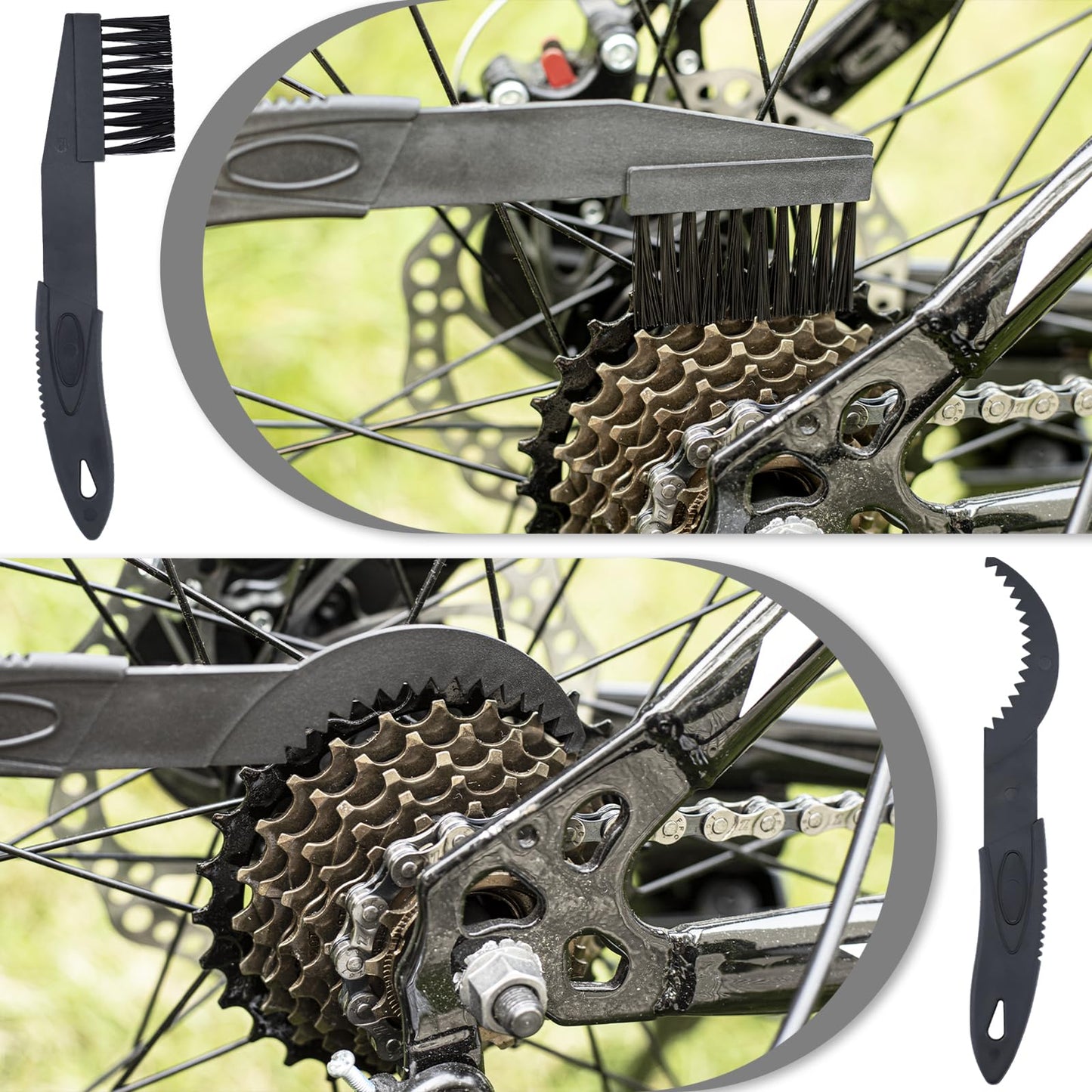 focopot Bike Chain Cleaner Kit Including Chain Oil Lubricant,Bike Chain Degreaser,Chain Scrubber and Bicycle Cleaning Brush Tools for Mountain/MT/Road/BMX Bike