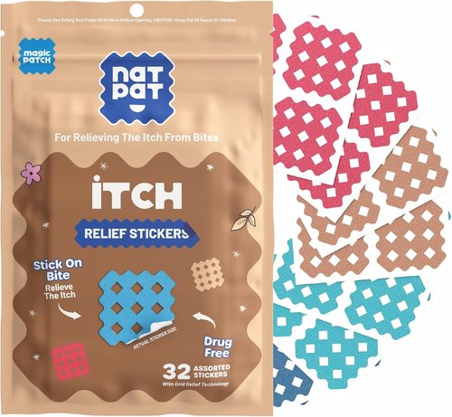 Buzzpatch Magic Patch Itch Relief Stickers - Effective Insect Bite Relief for Mosquitoes, Ticks & More - 32 Count
