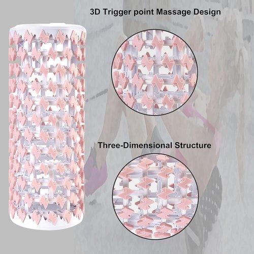 Collapsible Foam Roller - Portable 13-Inch Exercise & Recovery Tool | Pink Color