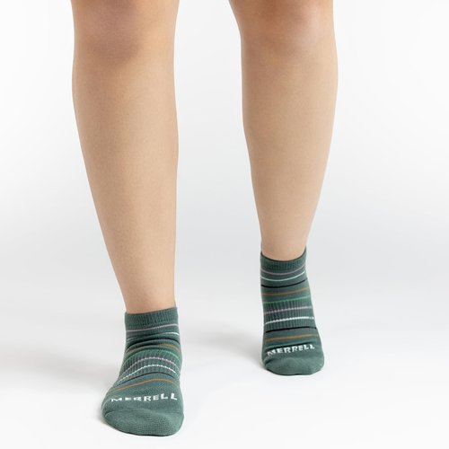 Merrell Unisex Recycled Everyday Low Cut Tab Sock 3 Pair Pack, Purple Assorted, S/M