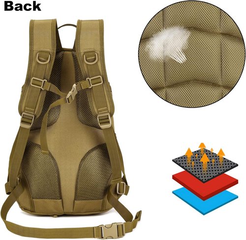 ArcEnCiel 15L Tactical Motorcycle Backpack - Durable Rucksack for Outdoor Camping & Trekking