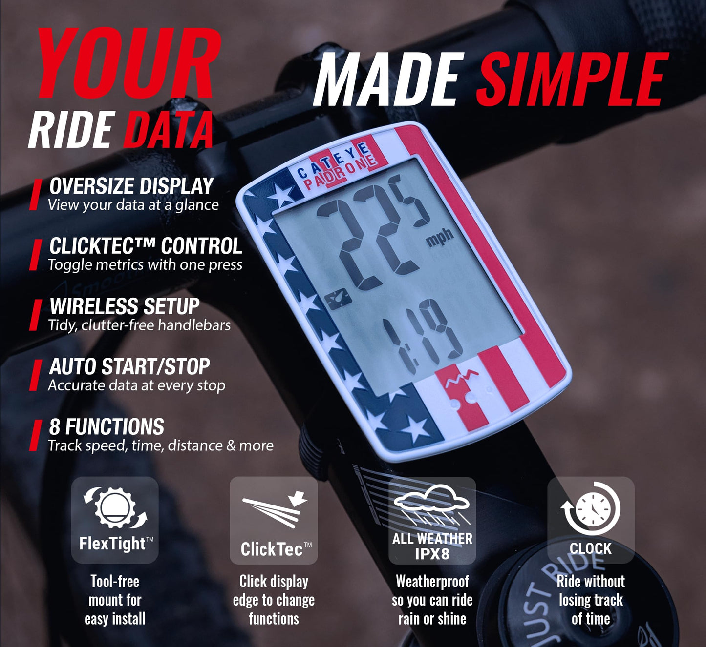 CATEYE Padrone Wireless Bike Computer (USA)