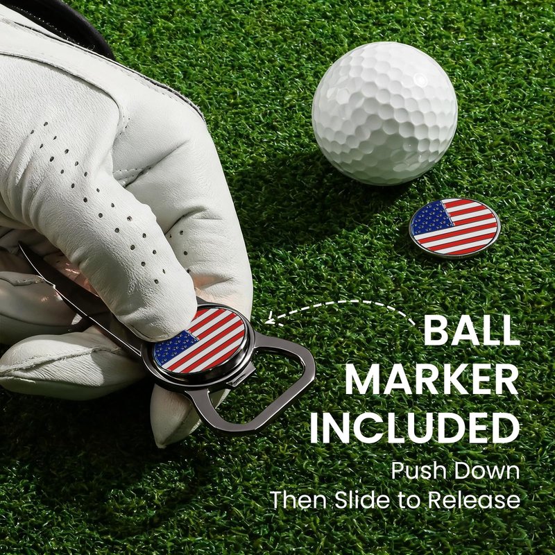 Amy Sport Premium Golf Divot Repair Tool Ball Markers with Belt Clip Value 3 Pack, 7-in-1 Tools Leather Grip Club Holder, Bottle Opener, Club Groove Cleaner, Putting Alignment Guide (Dark Gray-3 Pack)