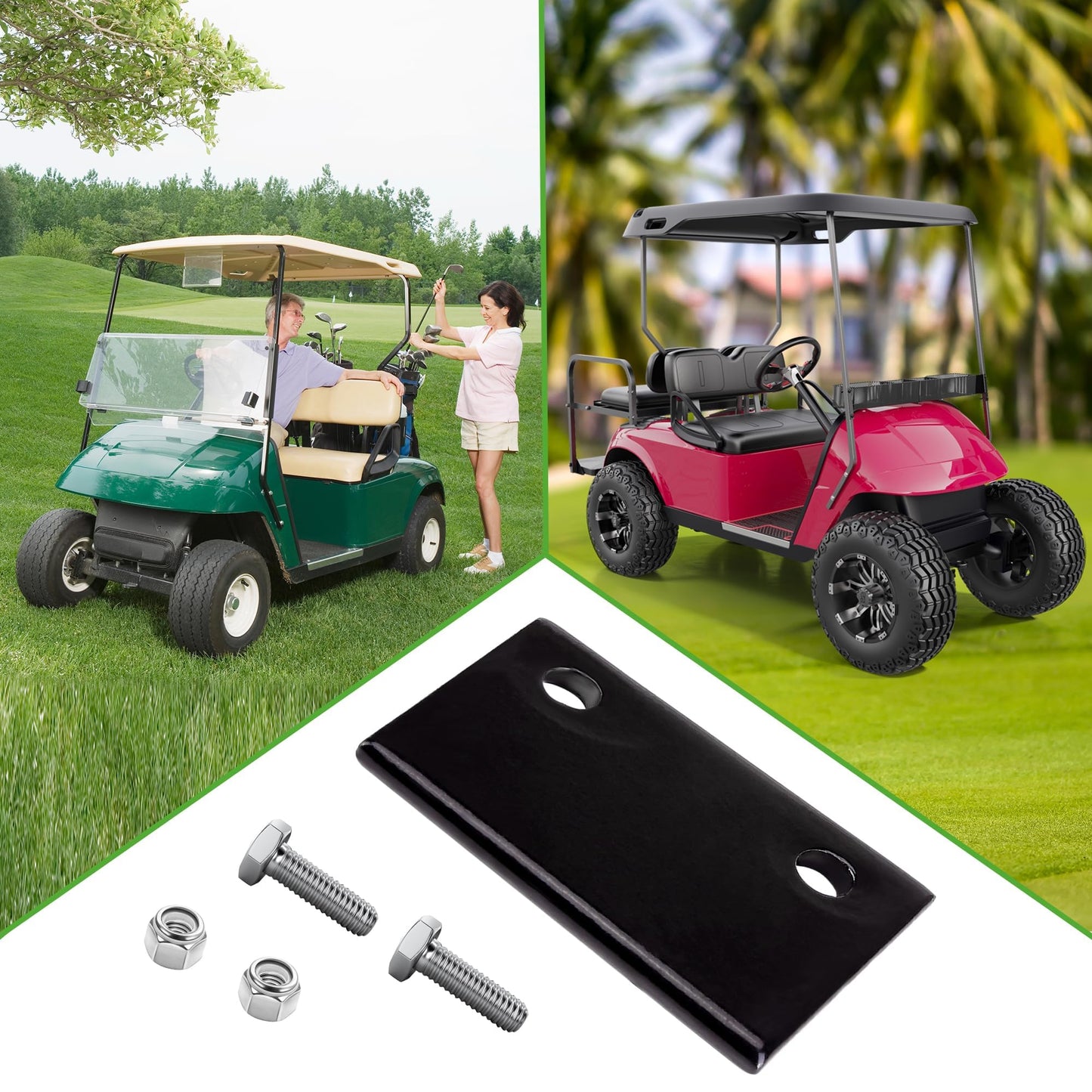 10L0L Golf Cart Hill Brake Catch Bracket Plate for EZGO TXT and Medalist 1994-Up Gas or Electric Models, Replaces OEM 70080-G02, 70080G02