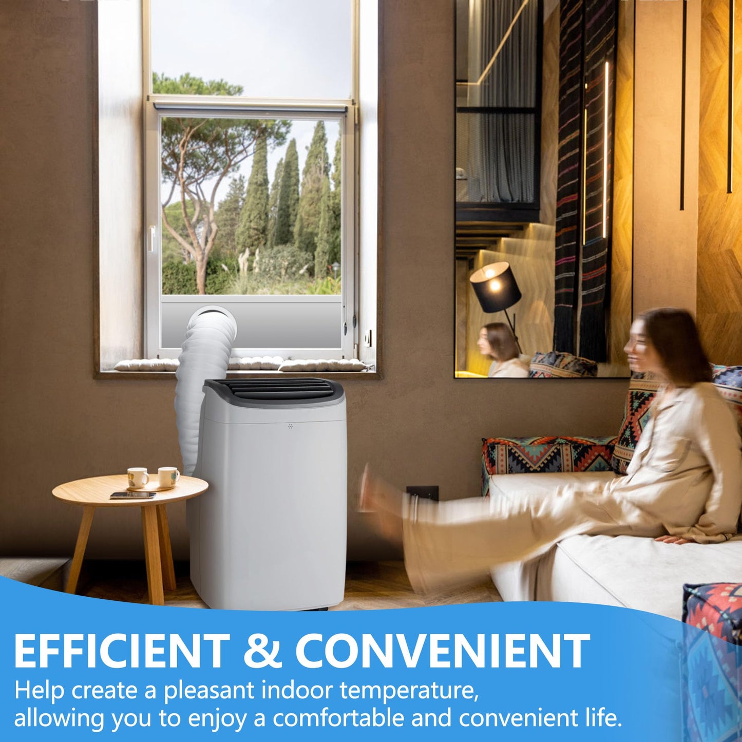 Portable Air Conditioner Hose Cover, Portable AC Hose Duct Vent Insulation Sleeve AC Hose Insulated Cover Wrap for 5" & 5.9" Diameter AC Exhaust Hoses Tube for Heat Reduction