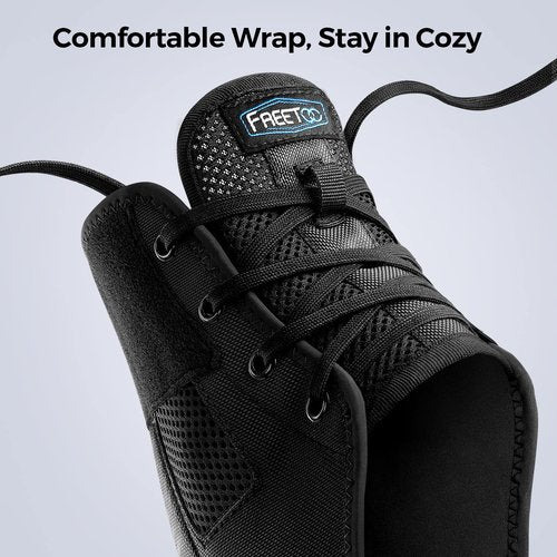 FREETOO Ankle Brace Maximum Metal Support for Men & Women, Compression Foot Support for Sprained Ankle, Plantar Fasciitis,Injury Recovery, Lace up Ankle Support for Running Volleyball Left/Right
