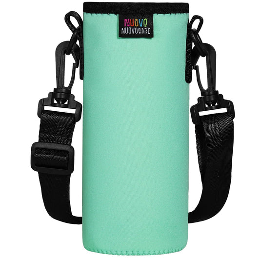 Nuovoware Water Bottle Carrier Bag, Premium Neoprene Portable Insulated Water Bottle Sling Holder Bag 1200ML with Adjustable Shoulder Strap for Hiking, Mint Green
