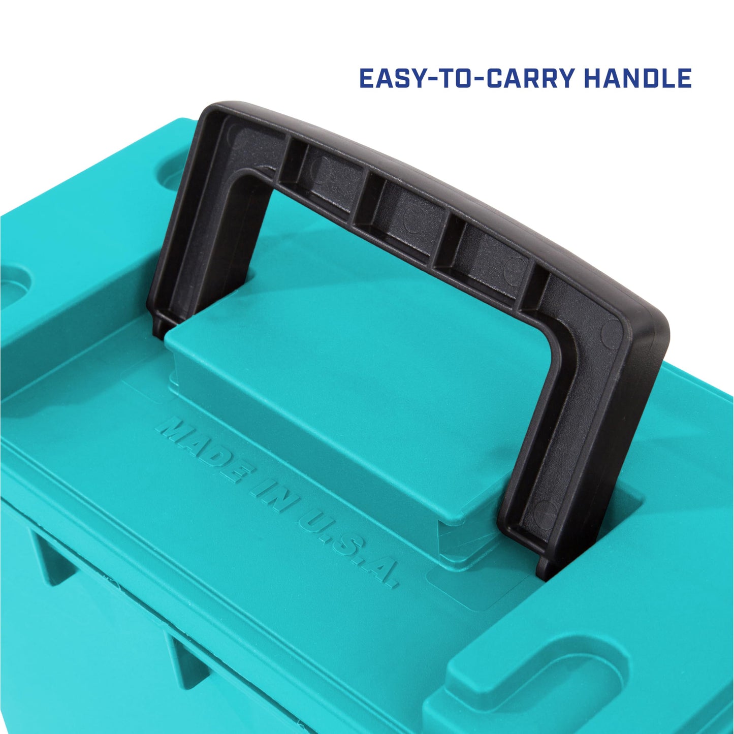 Sheffield 12633 Ammo Storage Box, Stackable .30 Cal Field Boxes, Water and Dust Resistant, Lockable Storage Box with Handle, Secures Hunting Gear, Supplies, and Bullets, Made in USA, Teal, 1-Pack