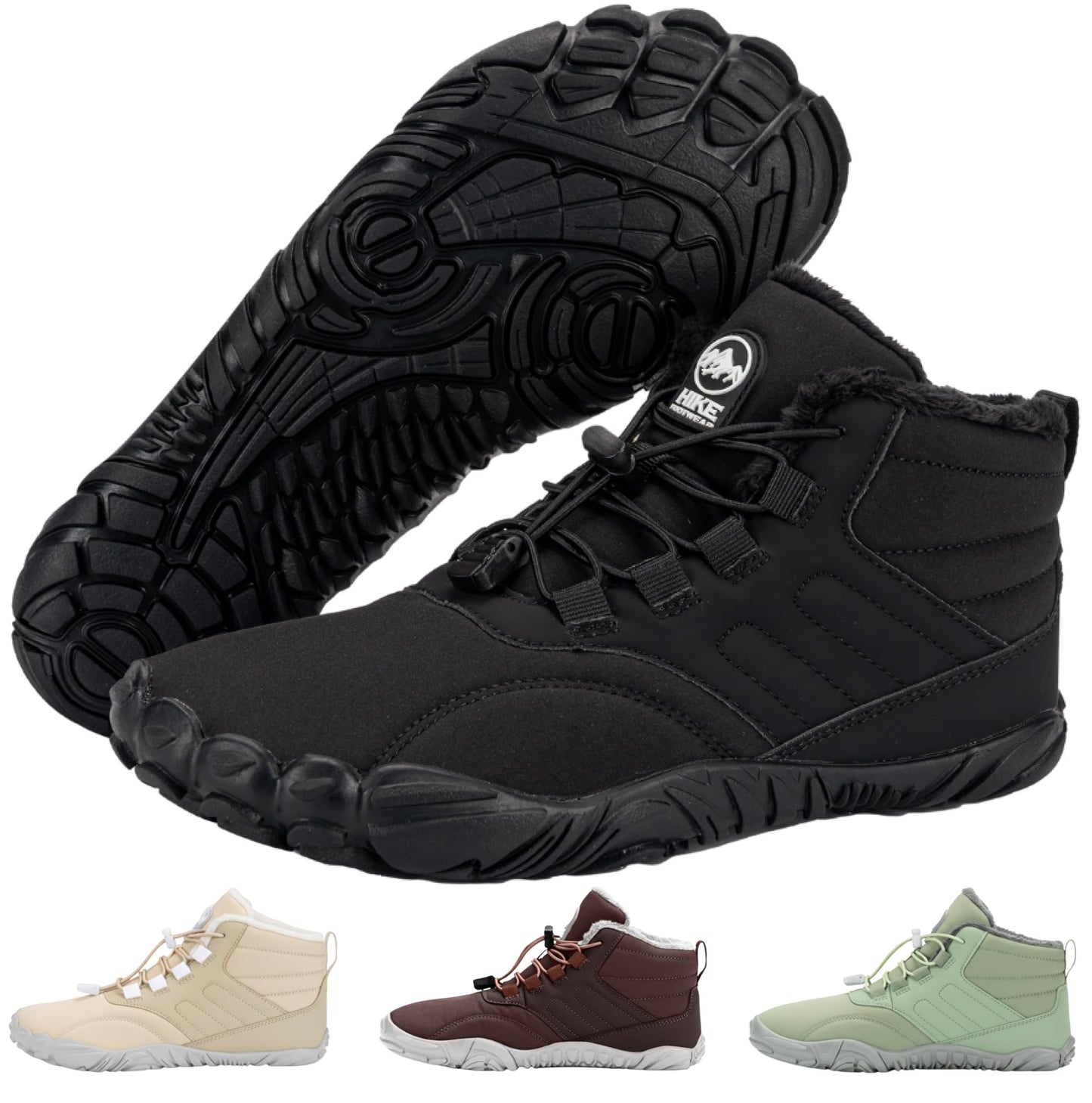 Hike Footwear Caspar Pro HF - Non-slip and Healthy Comfortable Winter Barefoot Pro Shoes Provide Warmth and Support, Natural Walking Hike Boots For Women Men