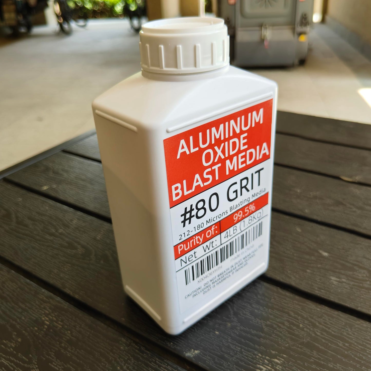 #80 Grit Aluminum Oxide Sandblasting Medium (4 Lbs/1.8 Kg) Fine Sandblasting Medium - Application: Used As Abrasive And Medium For Sandblasting Cabinets And Sandblasting Machines. (Purity 99.5%)