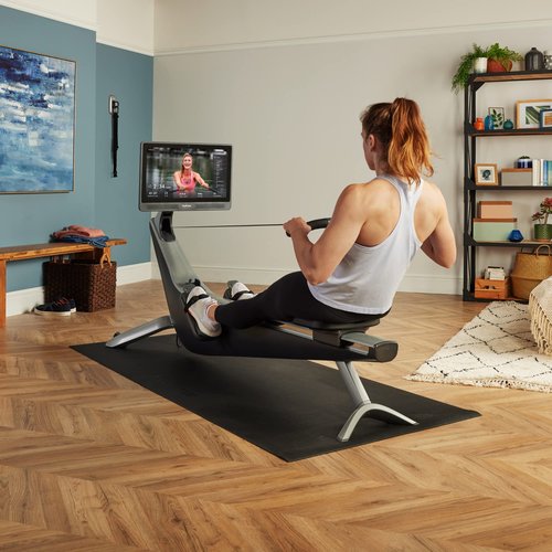 Hydrow Under Machine Mat for Exercise Equipment, Non-Slip Exercise Mat for Stability and Floor Protection, Suitable for Rowing Machine, Treadmill, Bike and Home Workout (3'L x 7.5'W X 0.125' Thick)