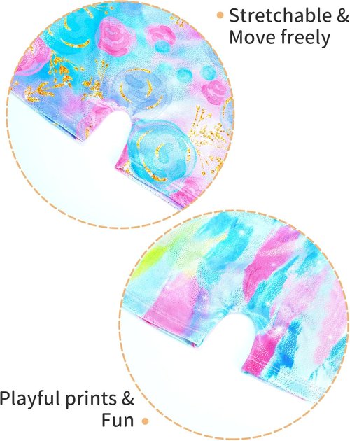 2 Pack Leotard for Girls Gymnastics Sparkly Tumbling Unitards with Shorts Sleeveless One Piece Biketards