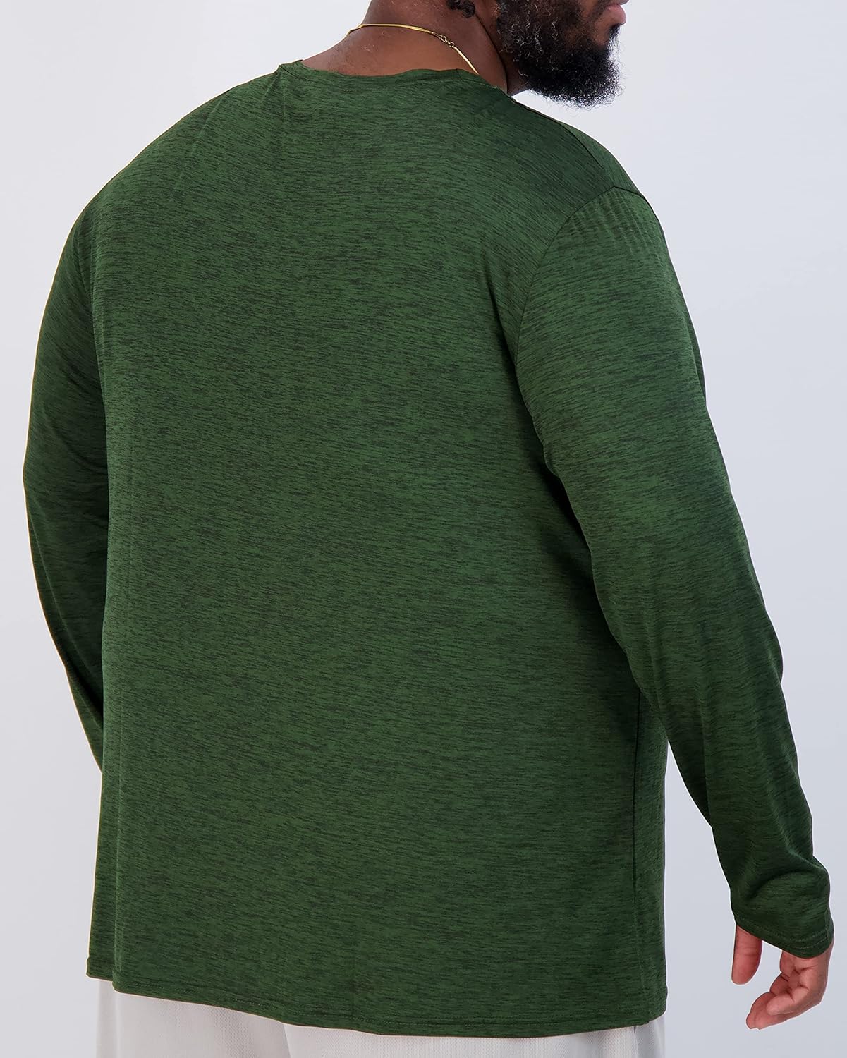 Real Essentials Men's Big & Tall Long Sleeve Dry-Fit Crew Neck T-Shirt - 3 Pack (3XT-5XT)