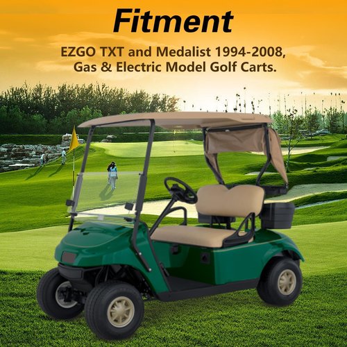 KPALAG Golf Cart Brake Cable Driver & Passenger Side Brake Cables Stainless Steel Core Brake Repair Kit Compatible with EZGO TXT and Medalist Golf Cart 1994-UP Replace# 70716-G03 70273-G03 70969-G03