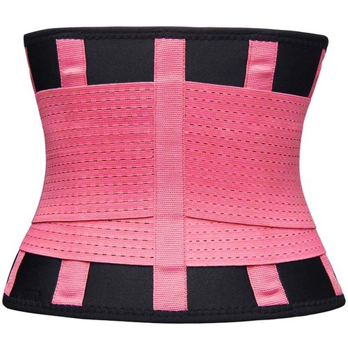 VENUZOR Waist Trainer Belt for Women - Waist Cincher Trimmer - Slimming Body Shaper Belt - Sport Girdle Belt (UP Graded)(Pink,Large)