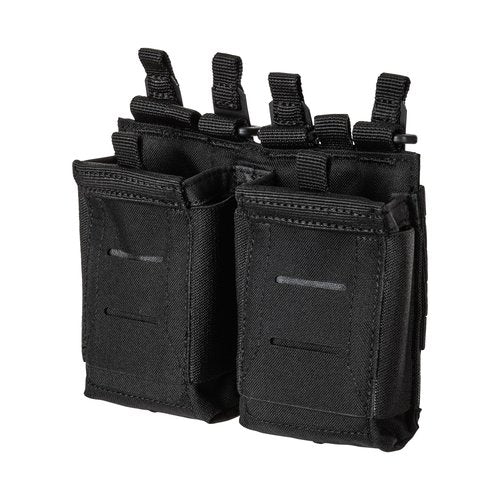 5.11 Tactical Flex Double AR Mag Pouch 2.0 - Versatile Flex-HT Mounting Holster, Concealed Retention, Waterproof Straps, Black, 1 SZ, Style 56754ABR