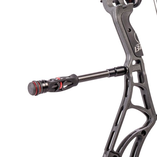 Trophy Ridge Hitman Bow Stabilizer, 8", Comes Pre-Assembled with 2 Removable 1oz Weights, Includes Wrist Strap, Mounting Bar, and Colored Rings, Silent Pursuit, Quick Connect and Disconnect System