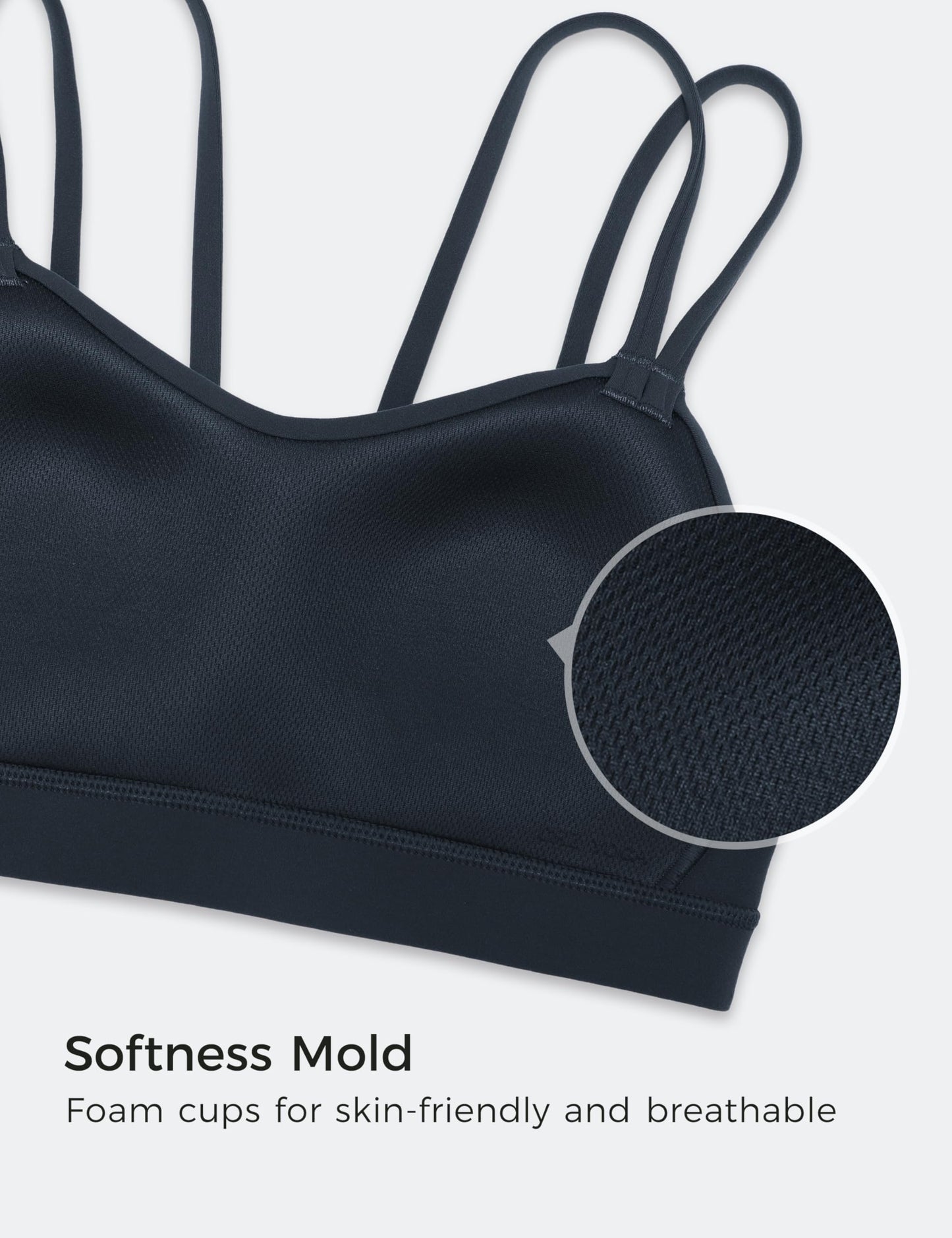 CRZ YOGA Softness Mold Butterluxe V Neck Sports Bras True Navy Medium