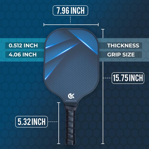 PRO Pickleball Paddle Set of 2 - T700 Graphite Carbon Fiber Surface & STR-Core Polymer - USAPA Approved Rackets with Strong Grip for Ultimate Spin & Control - Includes Indoor/Outdoor Balls & Carry Bag