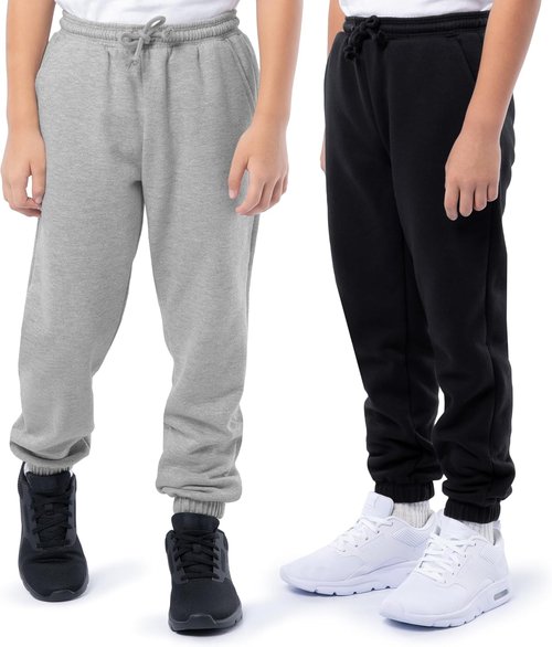 Fruit of the Loom Unisex Kids Fleece Jogger Sweatpants - Comfortable 2-Pack for Active Play