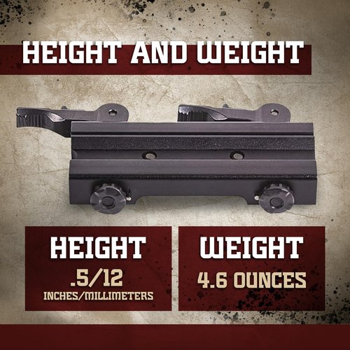 Sightmark Locking Quick Detach Mount for Wolfhound Prismatic Sight/Wraith Compatible, SM13025.001 , Black